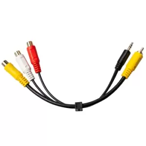 Image of Lindy 35649 video cable adapter 0.1 m 3 x RCA (YPbPr) RCA + 3.5mm...