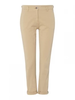 Image of Barbour Cropped Turn Up Eiko Chino Trousers Stone