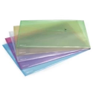 Image of Rapesco Popper Wallet A3 Pastel Assorted Pack of 5 0697