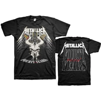 Image of Metallica - 40th Anniversary Forty Years Unisex Medium T-Shirt - Black