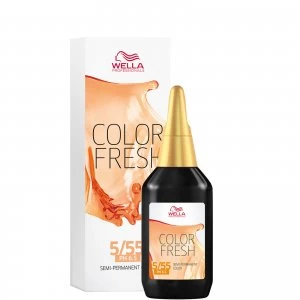 Image of Wella Professionals Color Fresh Semi-Permanent Colour - 5/55 Light Intense Mahogany Brown 75ml