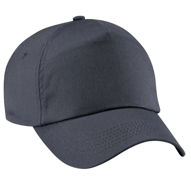Image of Beechfield Beechfield Men Plain Original 5 Panel Baseball Cap Pack of 2 in Mid Grey Mid Grey One Size Male 5059269086992