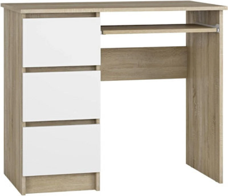 Image of Shefa Line Computer Desk Cina Sonoma Oak-White (1 Box)