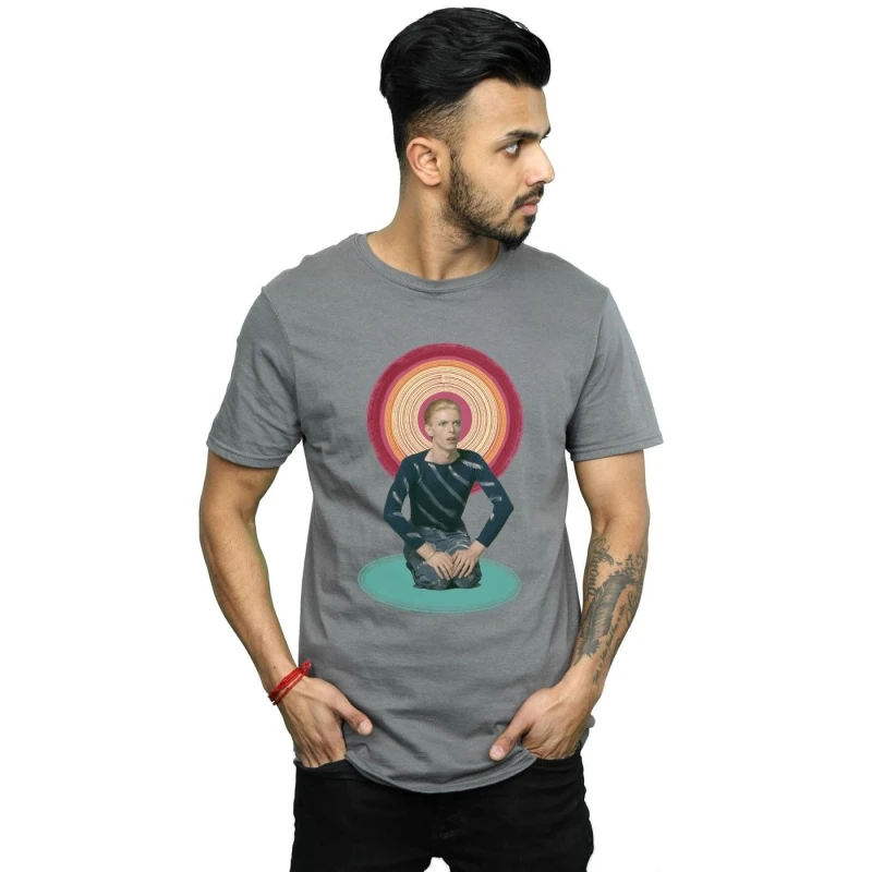 Image of David Bowie David Bowie Men Kneeling Halo T-Shirt in Charcoal Size: Small Charcoal S Male 5059400829969