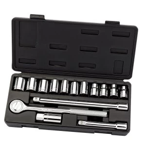 Image of Draper 15 Piece 1/2" Square Drive Metric Socket Set