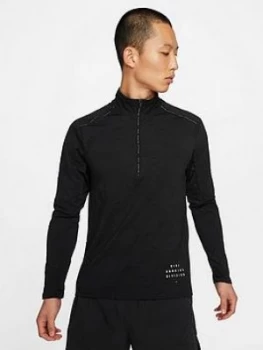 Image of Nike Run Division Element Half Zip Top - Black