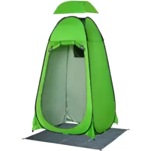 Image of Camping Shower Tent w/ Pop Up Design, Outdoor Dressing Changing Room - Green - Outsunny