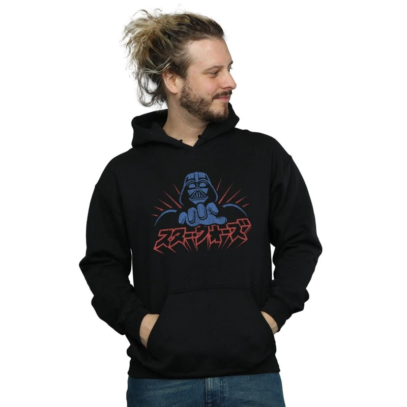 Image of Star Wars Star Wars Men Kanji Darth Vader Hoodie in Black Size: Small Black S Male 5059276838980
