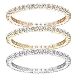 Image of Ladies Swarovski Two-tone steel/gold plate Size L.5 Vittorie Stack Ring 52