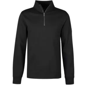 Image of Barbour International Sprint Half-Zip Sweatshirt - Black