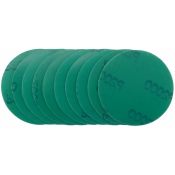 Image of Wet & Dry Sanding Discs with Hook and Loop, 75mm, 2000 Grit (Pack of 10) [11952] - Draper