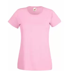 Image of Womens/Ladies Value Fitted Short Sleeve Casual T-Shirt (XX Large) (Pastel Pink)