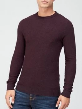Image of Jack & Jones Textured Knit Crew Neck Jumper - Black