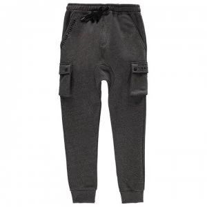 Image of Firetrap Drop Crotch Joggers Junior Boys - Charcoal Marl