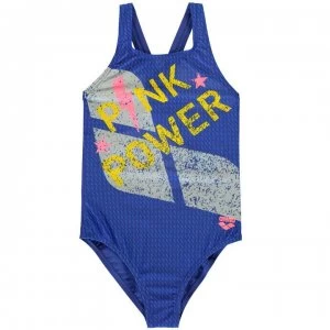 Image of Arena Pink Power Swimsuit Junior Girls - Pink/Royal