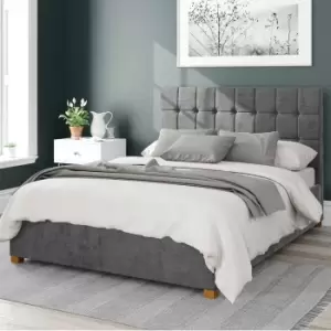 Image of Sinatra Firenze Velour Ottoman Bed Charcoal