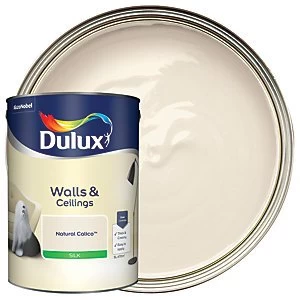 Image of Dulux Walls & Ceilings Natural Calico Silk Emulsion Paint 5L