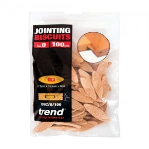 Image of Trend Wood Jointing Biscuits Size 0 Pack of 100