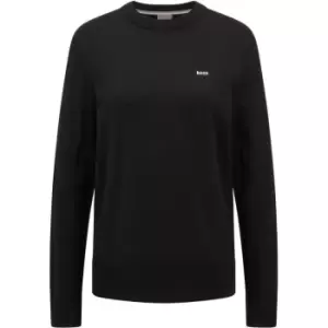 Image of Boss Fibinnat Knit Sweater - Black