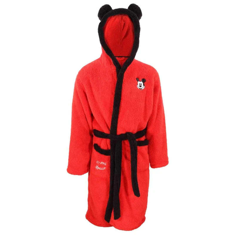 Image of Disney Mickey Mouse Logo Dressing Gown Red unisex