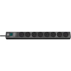 Image of Brennenstuhl Multi Socket Hugo 8 Socket, 3m, Anthracide