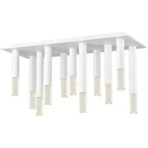 Image of Zumaline One Integrated LED Semi Flush Ceiling Light, Matt White, 4950LM 3000K