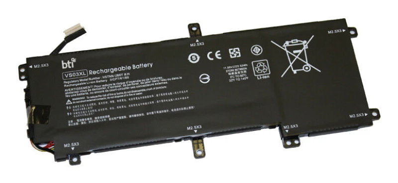 Image of BTI BTI 849313-856 compatible 52Wh 3-cell battery for HP Envy 15-AS 849313-856-BTI