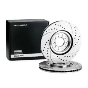 Image of RIDEX Brake disc Front Axle 82B1428 Brake rotor,Brake discs VW,AUDI,SKODA,Golf IV Schragheck (1J1),POLO (9N_),Golf IV Variant (1J5)