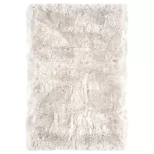 Image of Asiatic Plush Shaggy Rug, 140 x 200cm - White