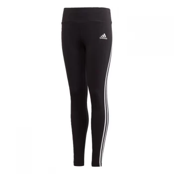 Image of adidas 3-Stripes Cotton Leggings Kids - Black / White