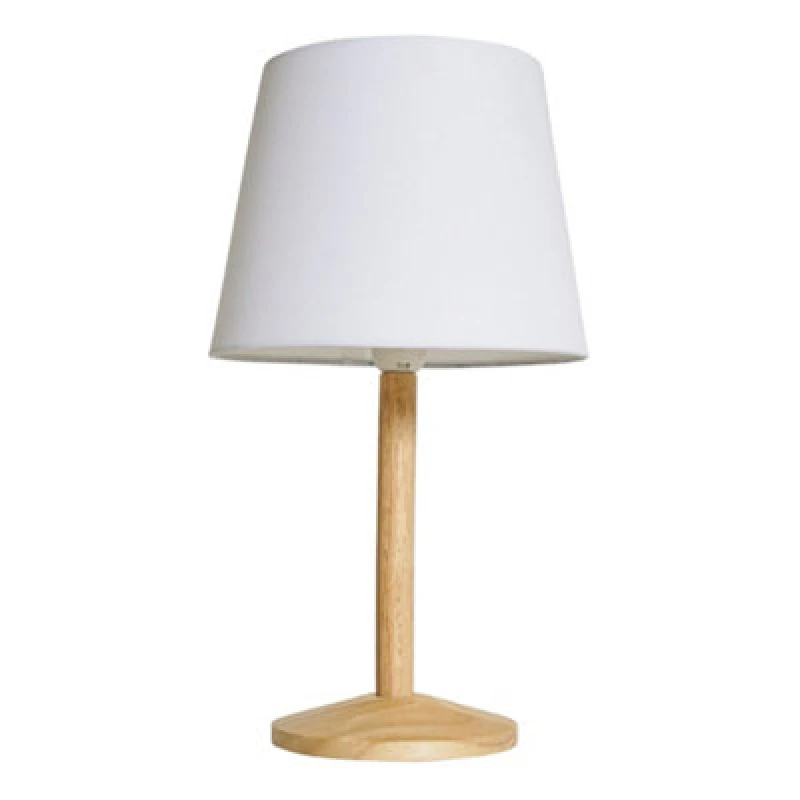 Image of ValueLights Triston Light Natural Wood Table Lamp Brown