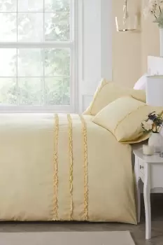 Image of 'Felicia Frill' Embellished Soft Touch Duvet Cover Set