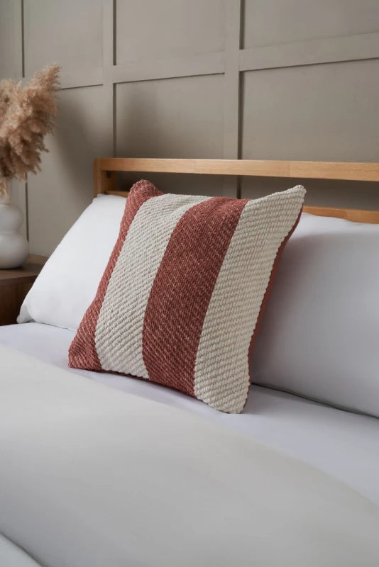Image of Bhs Herringbone Cushion Terracotta