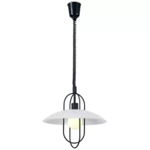 Image of Suspension Riva Matte Black 1 bulb 77cm