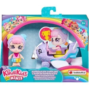 Image of Kindi Kids Minis Rainbow Kate's Airplane Playset