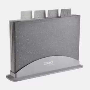 Image of Cooks Professional Four Piece Granite-effect Chopping Board Set