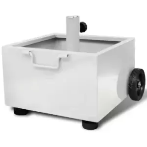 Image of Outdoor Umbrella Stand Plant Pot White Vidaxl White