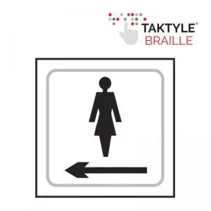 Image of Ladies Graphic Arrow Left&rsquo; Sign; Self Adhesive Taktyle;