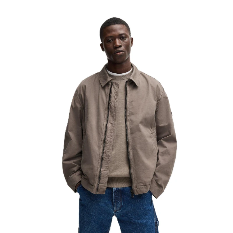 Image of Boss Mens Ocrush D Overshirt Open Beige male 40 (50)