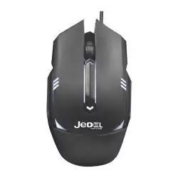 Image of Jedel (CP78) Wired Optical Mouse, LED Lighting, 1200 DPI, USB, Black