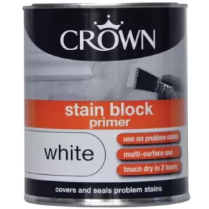 Image of Crown Stain Block Primer - Pure Brilliant White Paint - 750ml
