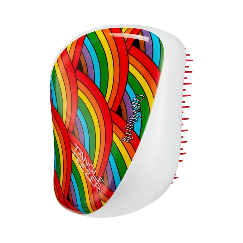 Image of Tangle Teezer Compact Styler Detangling Hair Brush - Rainbow Galore
