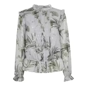 Image of Ted Baker Tibbine Pleated Top - Grey