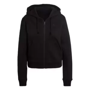 Image of adidas ALL SZN Fleece Full-Zip Hoodie Womens - Black