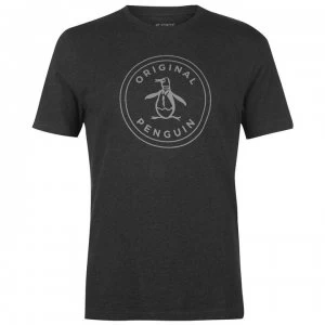 Image of Original Penguin Original Penguin Stamp Short Sleeve T Shirt - Grey 005