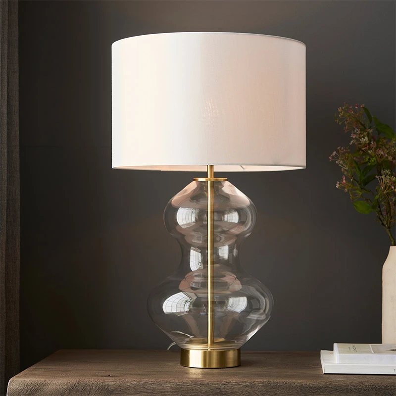 Image of EDITE Zelda Shaped Glass Table Lamp with Shade chrome ONE SIZE