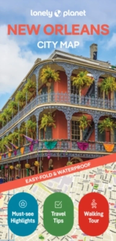 Image of Lonely Planet New Orleans City Map : Durable, Waterproof, Easy-Fold Planning Map with Attractions & Walking Tours Sheet map, folded