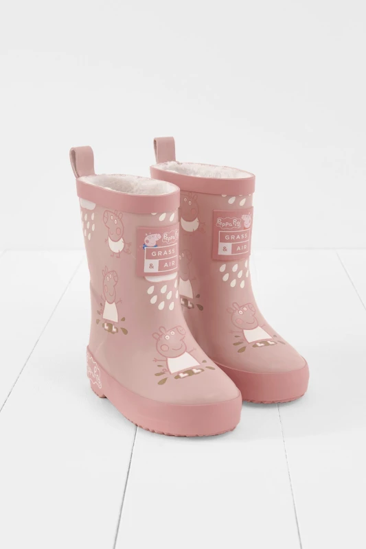 Image of Grass & Air Peppa Pig Colour Changing Wellies in Pink Size: 11 Pink Unisex 11