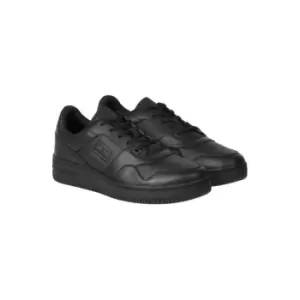 Image of Tommy Jeans Retro Leather Basket Trainers - Black