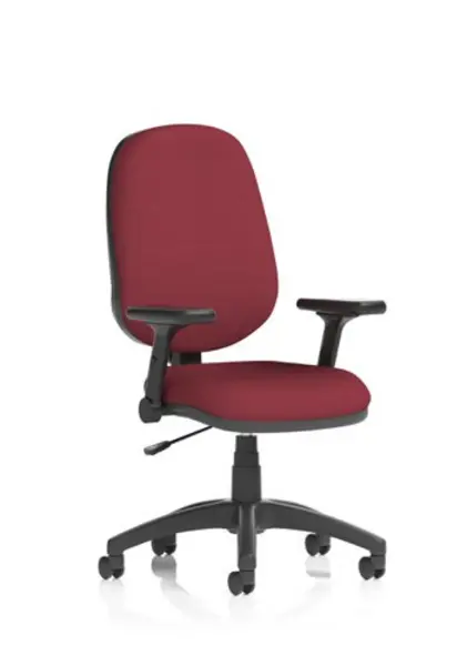 Image of Eclipse Eclipse Plus I Lever Task Operator Chair Bespoke Colour Ginseng Chilli With Height Adjustable And Folding Arms KCUP1709
